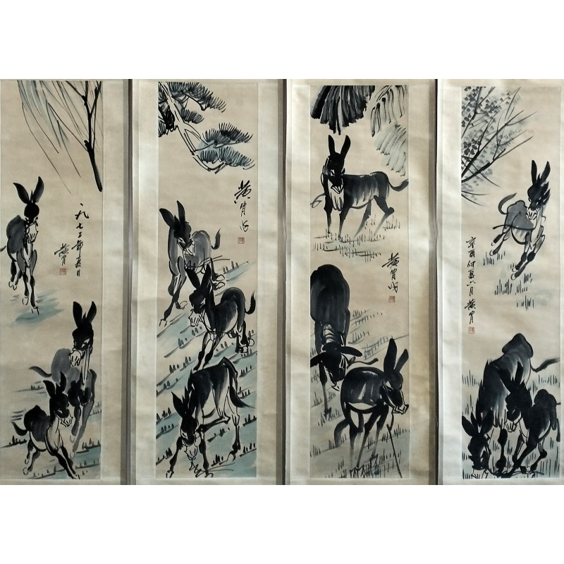 毛驴四条屏59576