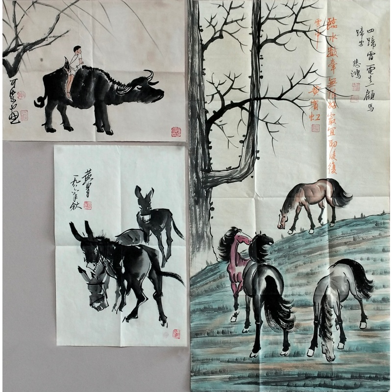 三驴图、四蹄雷电、牧牛图59527