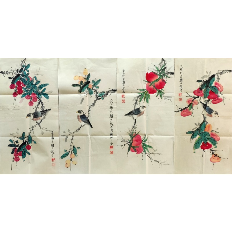 花鸟四条屏5352