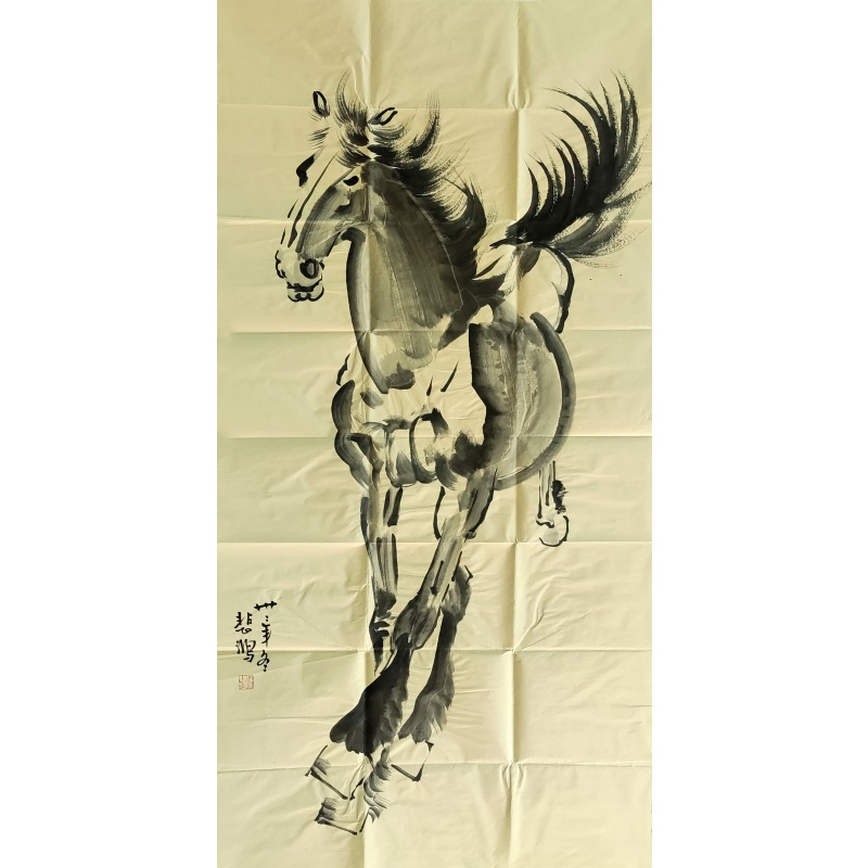 竖幅墨马3814