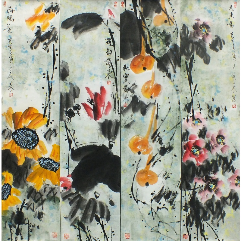 花鸟四条屏2354