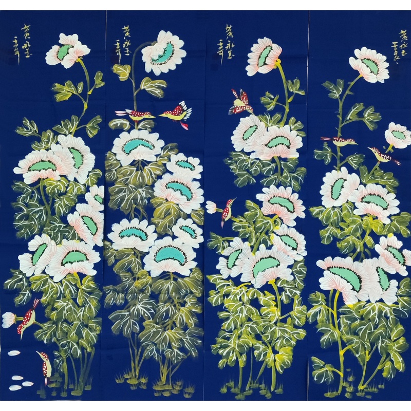 花开富贵四条屏6467