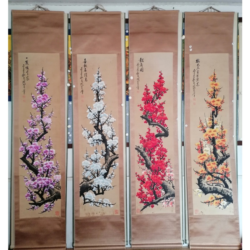 梅花四条屏AC0134