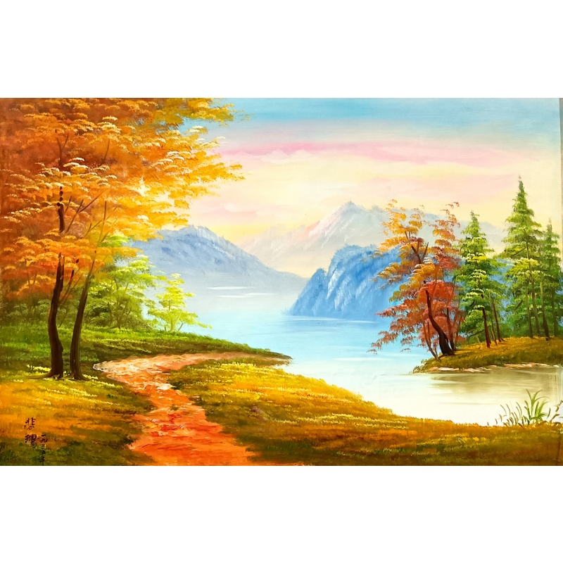 油布画（山水风景）59688