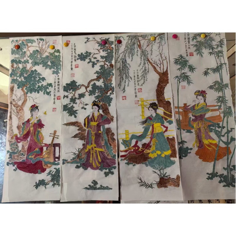 仕女图四条屏AA0168