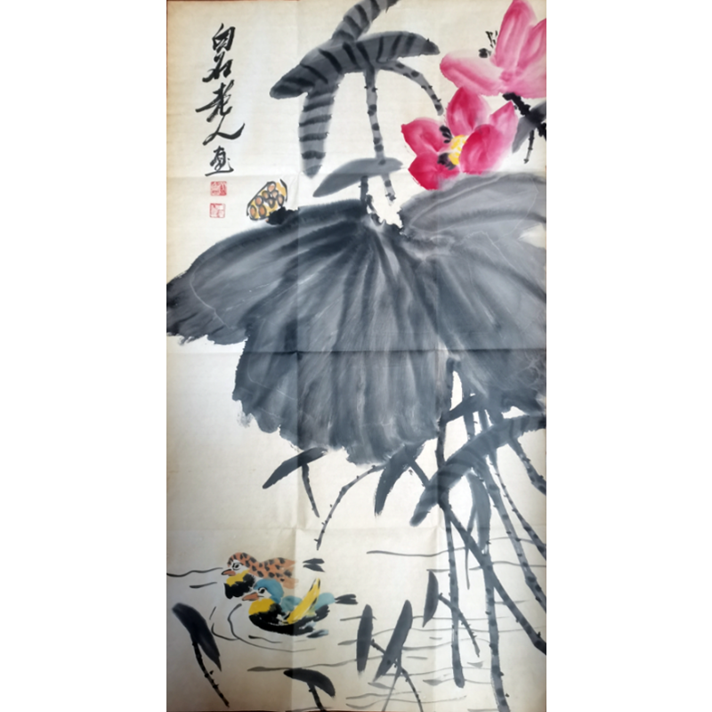  荷花鸳鸯图AC0156