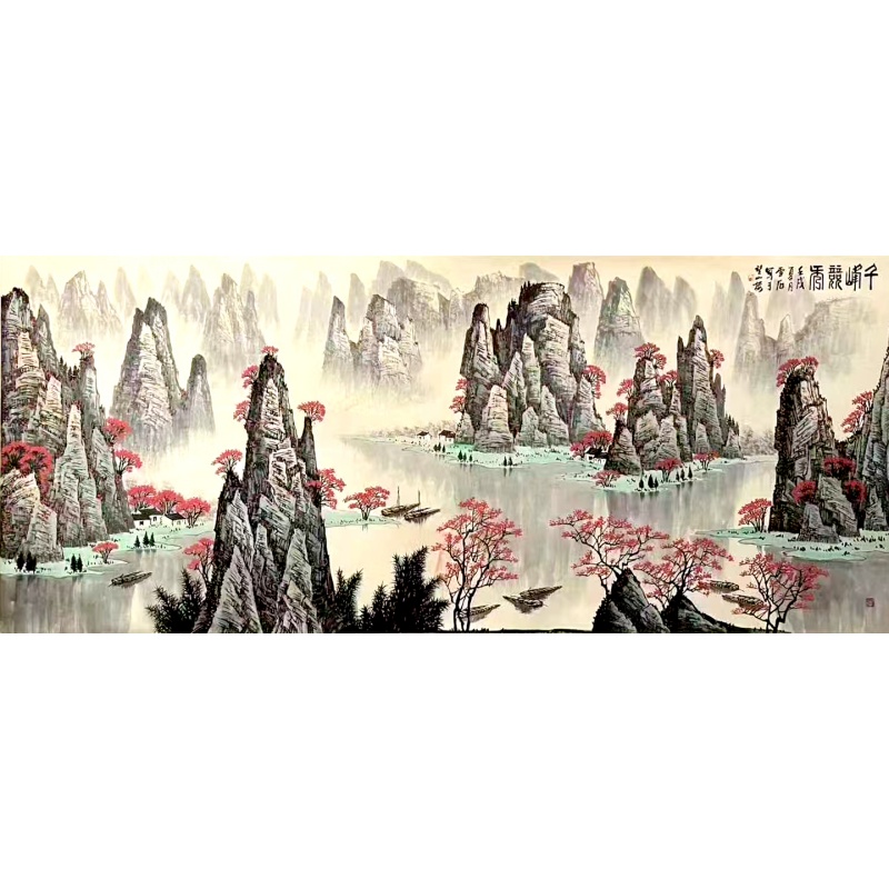 白雪石山水画AG0210