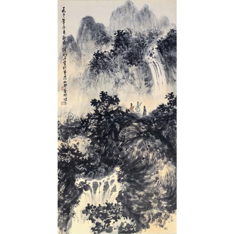 观瀑山水图AE0160