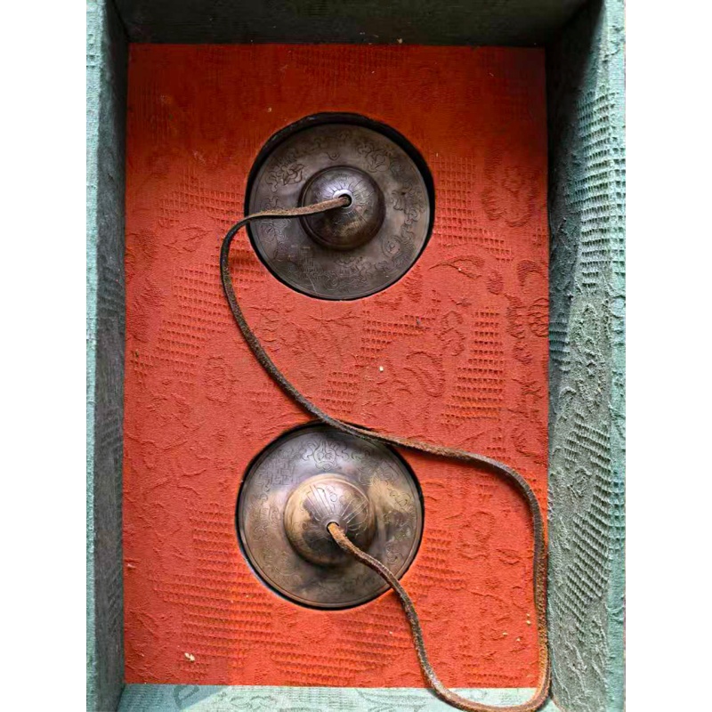 吉祥八宝纹藏传佛教法器碰铃AH0095