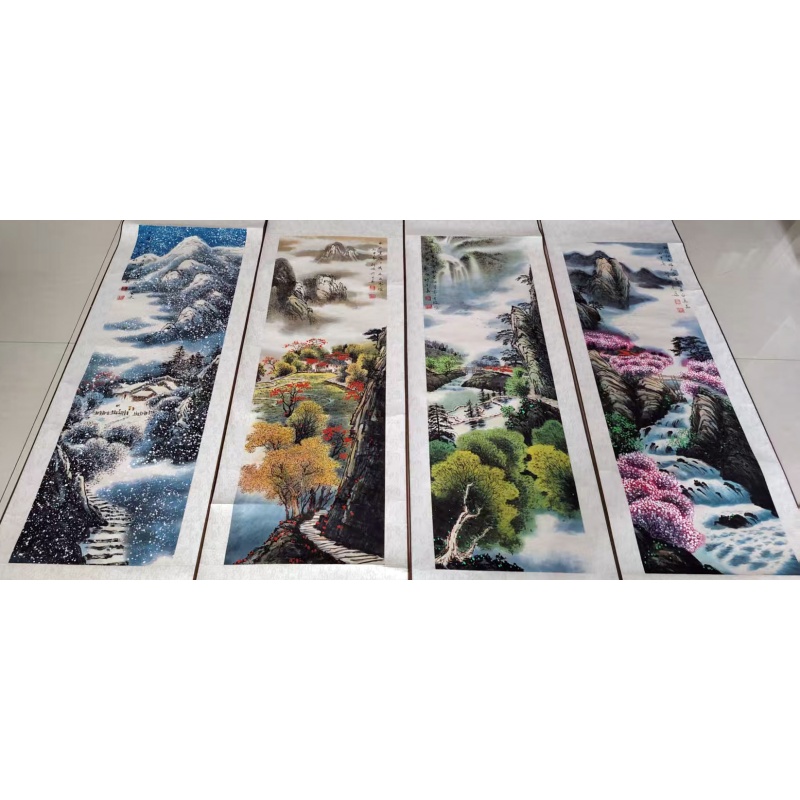 春夏秋冬四条屏AH0099