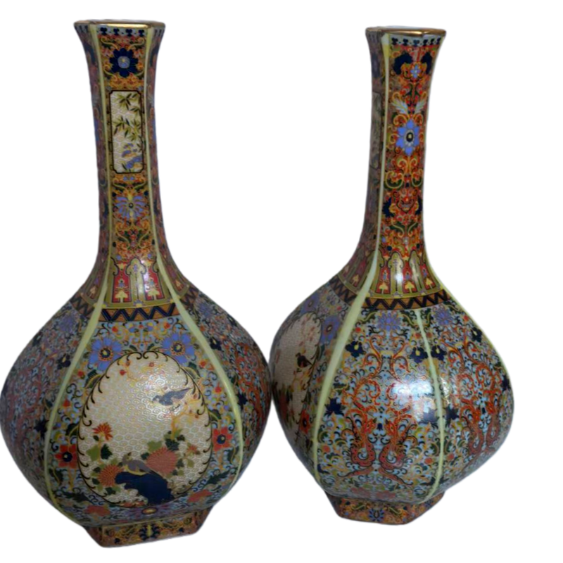 珐琅彩六方胆瓶AG0222