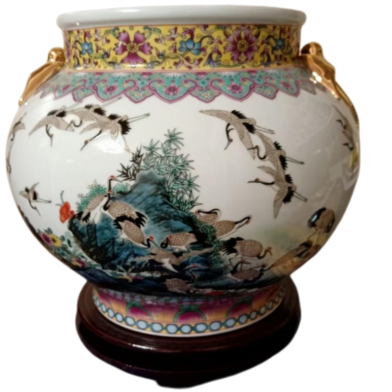 粉彩百鹤燕子尊AG0235