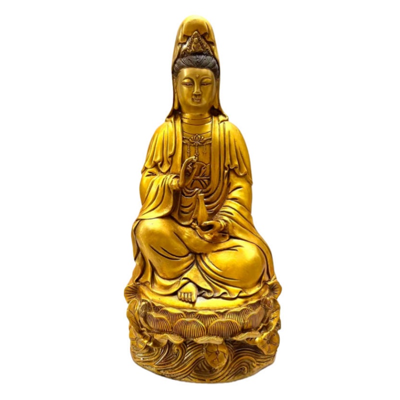 鎏金铜胎观音坐像AK0155