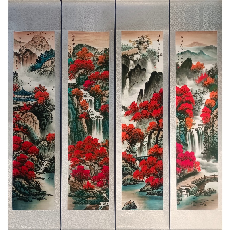 鸿运当头四条屏AE0242