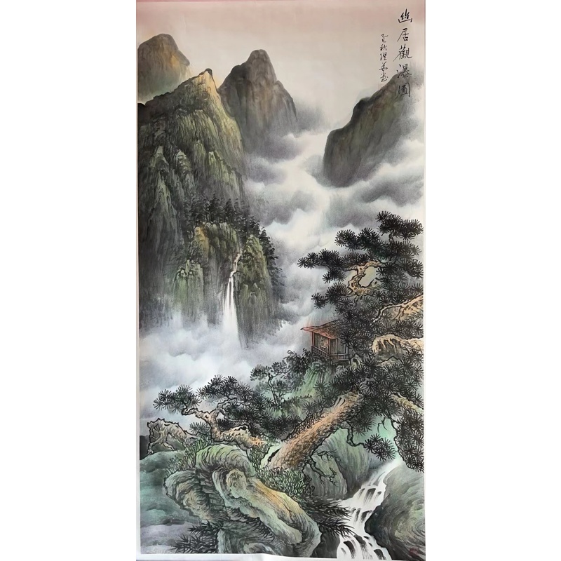 幽居观瀑图AA0309