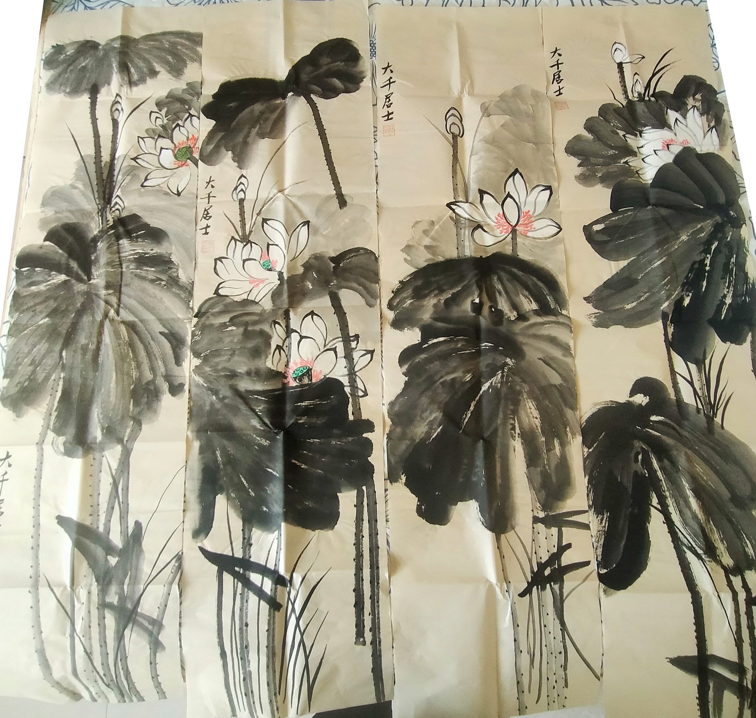 《荷花四条屏》AD0172