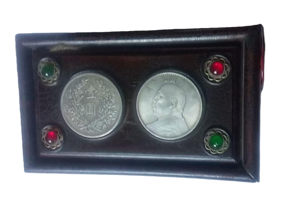 双枚装镶嵌工艺袁大头AH0240