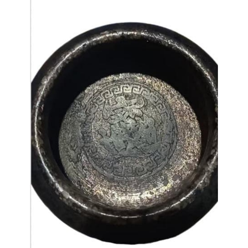 乾隆阳刻龙霞百玉双龙成珠聚宝盆AB0818