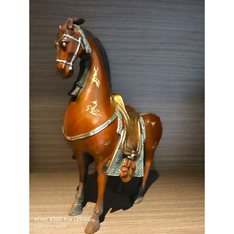 鎏金鎏银唐马摆件AB0538