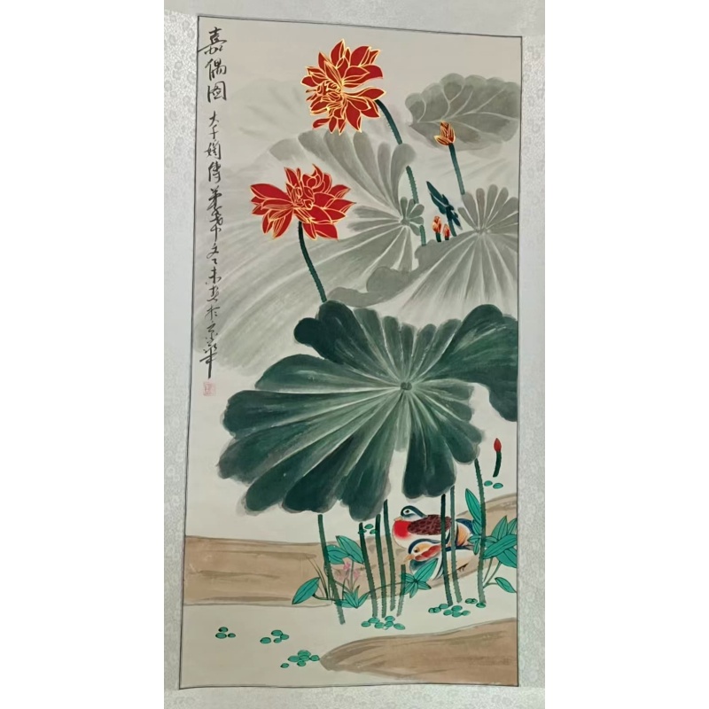 松柏高立图 嘉偶图 荷塘清趣图AB0928