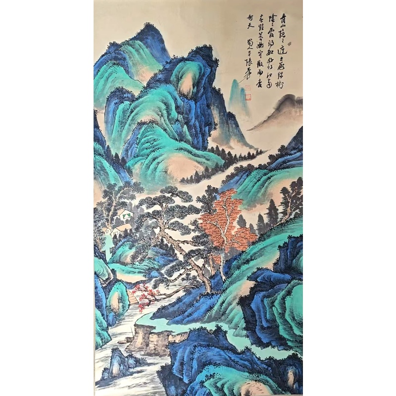 青绿山水画AB0927