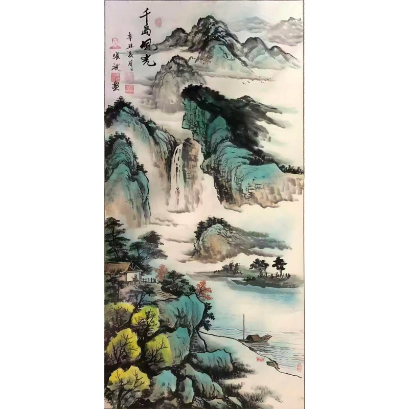 千岛风光山水画AB0334