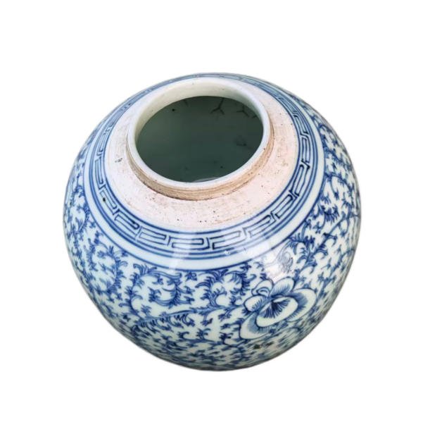 青花盘枝纹罐AD0217