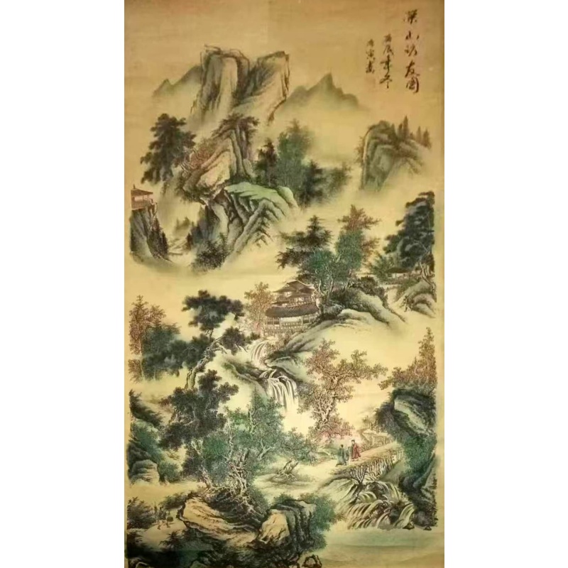 深山访友图AB0834