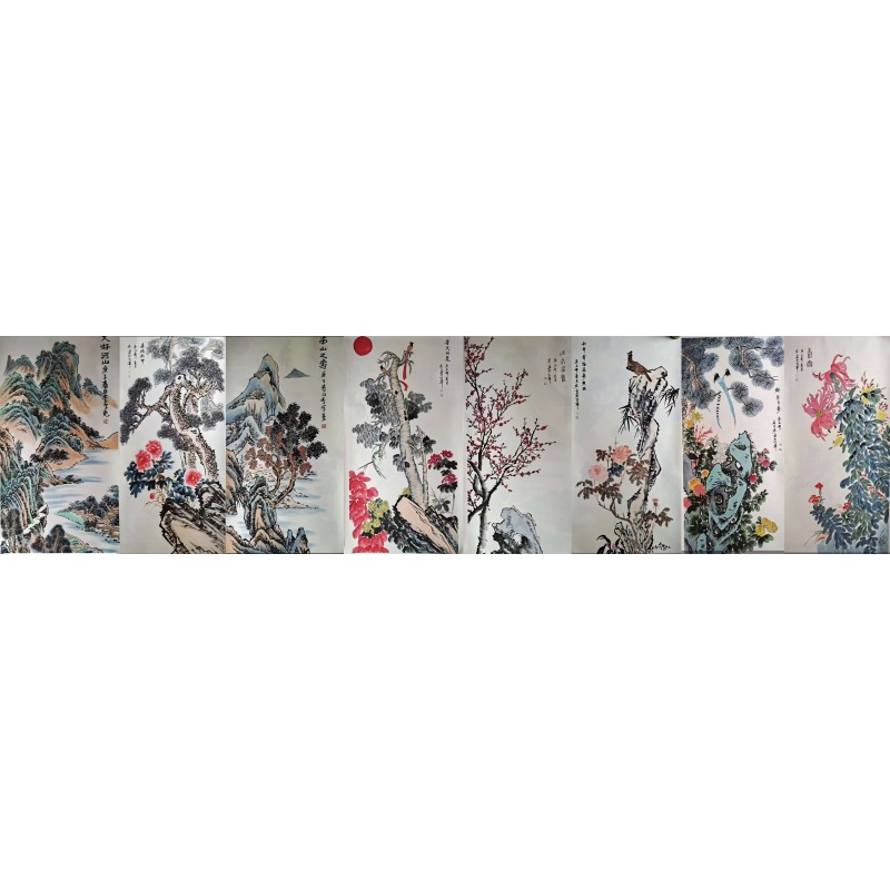 红墙瑰宝8幅一套AB0062