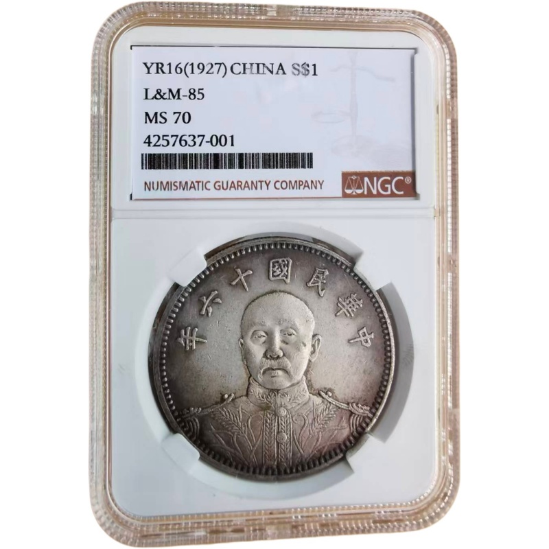 张作霖十六年龙凤纪念银币AE0388