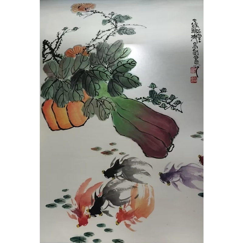 南瓜金鱼图AB0837