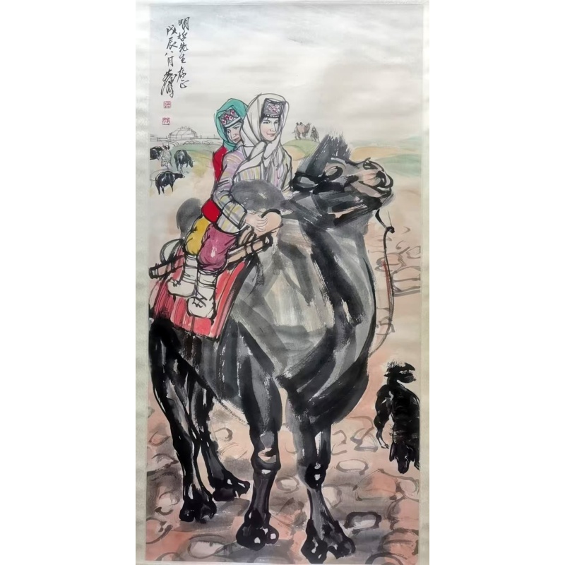 骑马民族人物画AB0822