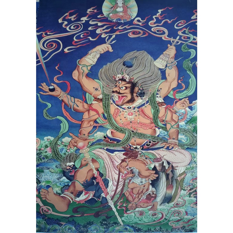 老唐卡，四臂观音AC1048