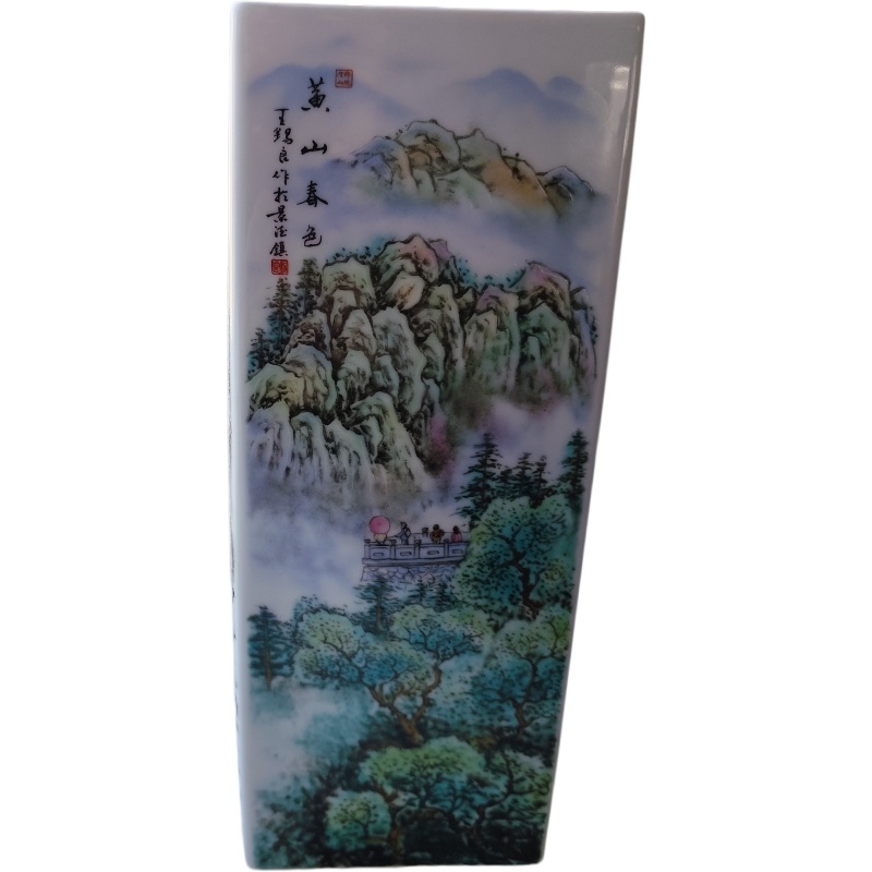 黄山春色瓷板画AE0402