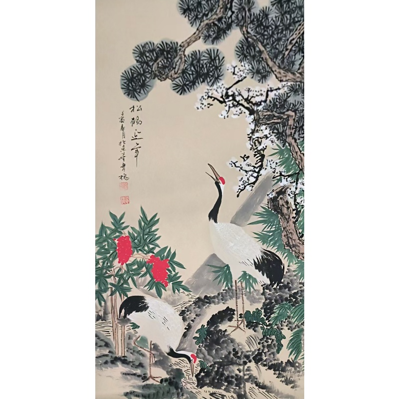 松鹤延年锦上添花AH0297