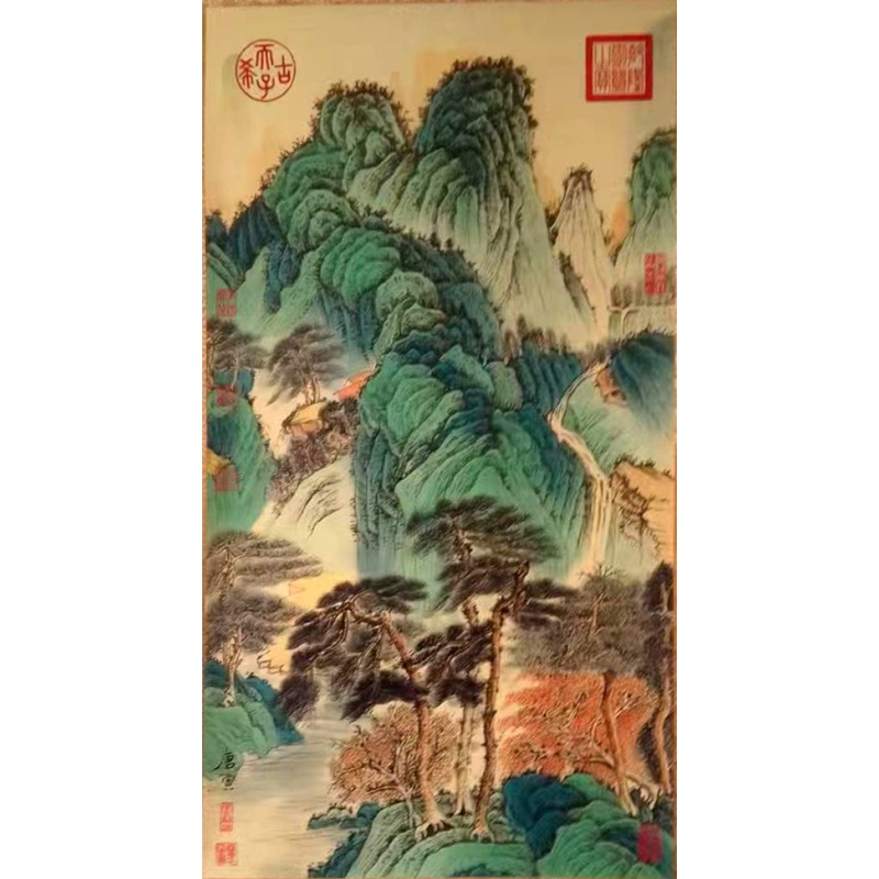 青绿山水图AB0581