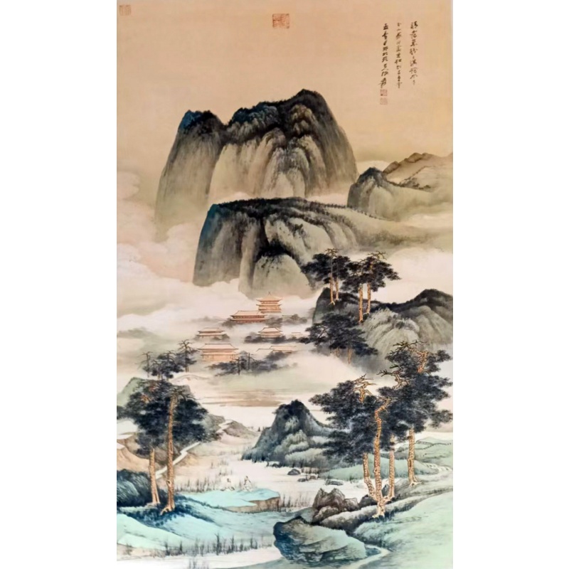 晴霭仙阁图AH0347