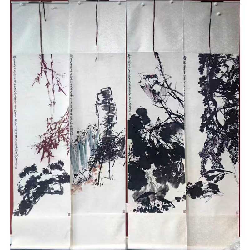 春夏秋冬四条屏AK0392