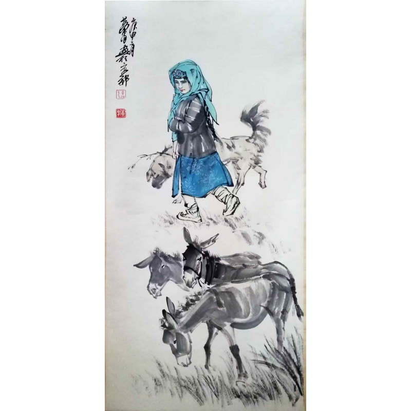 青巾牧驴图AE0452