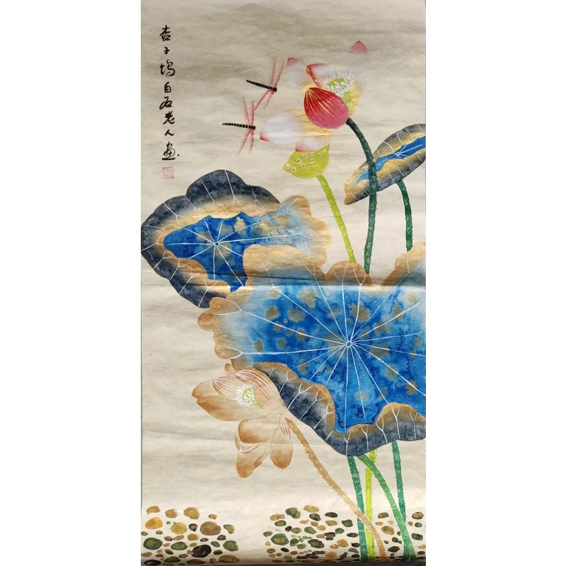 荷花蜻蜓图AK0417