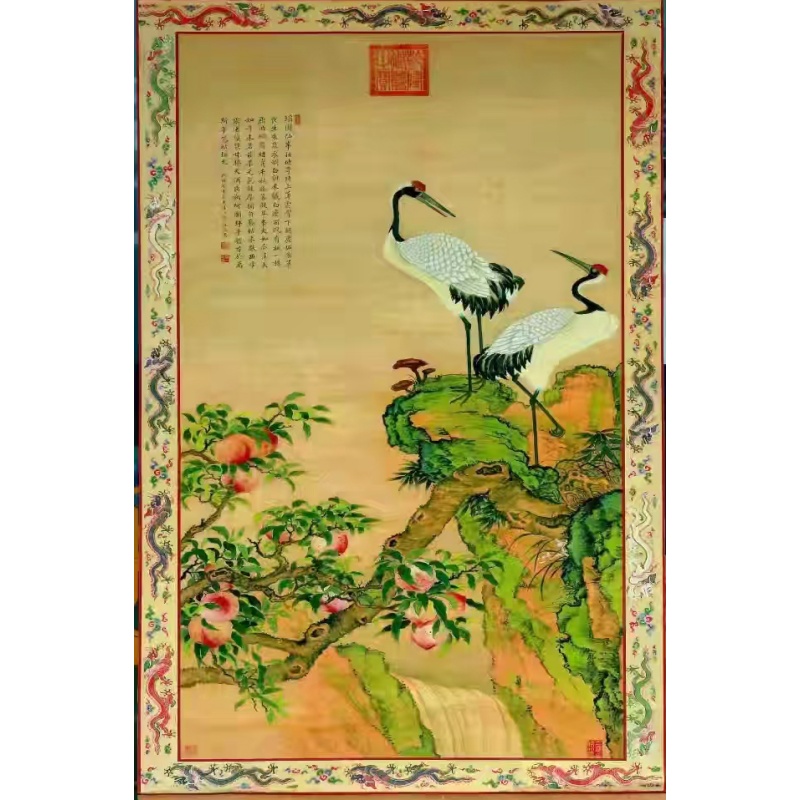 蟠桃双鹤图AB0335