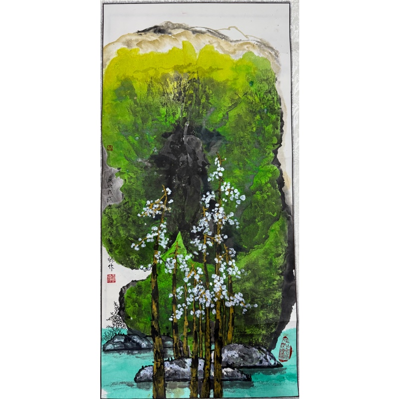 山水油泼画AB01000