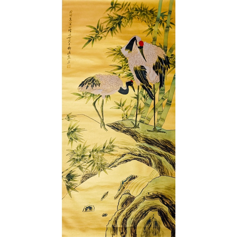 田世光 竹林仙鹤图AB0676