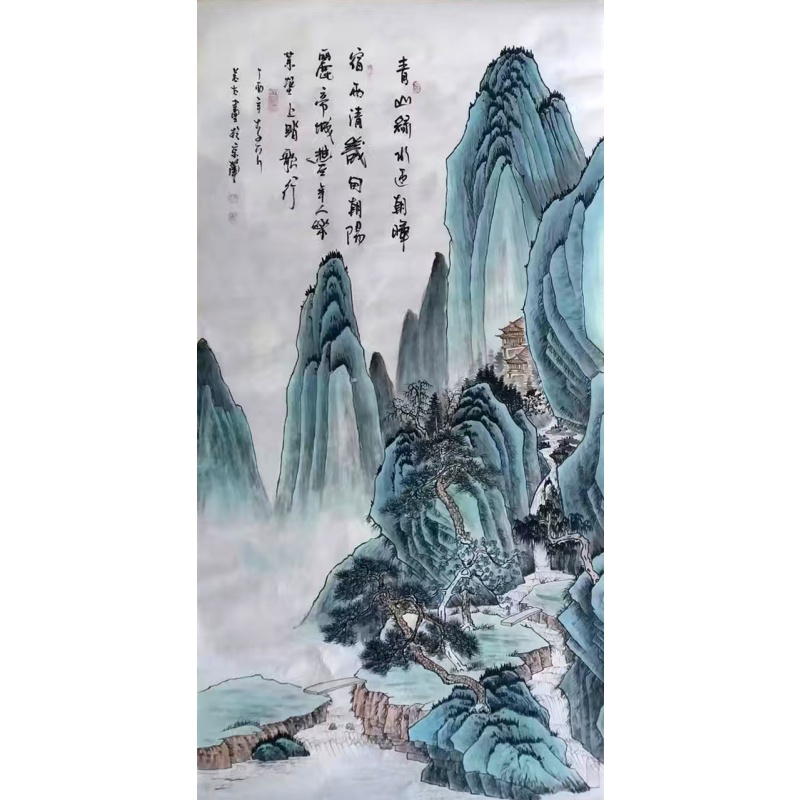 青山绿水迎朝晖AE0520