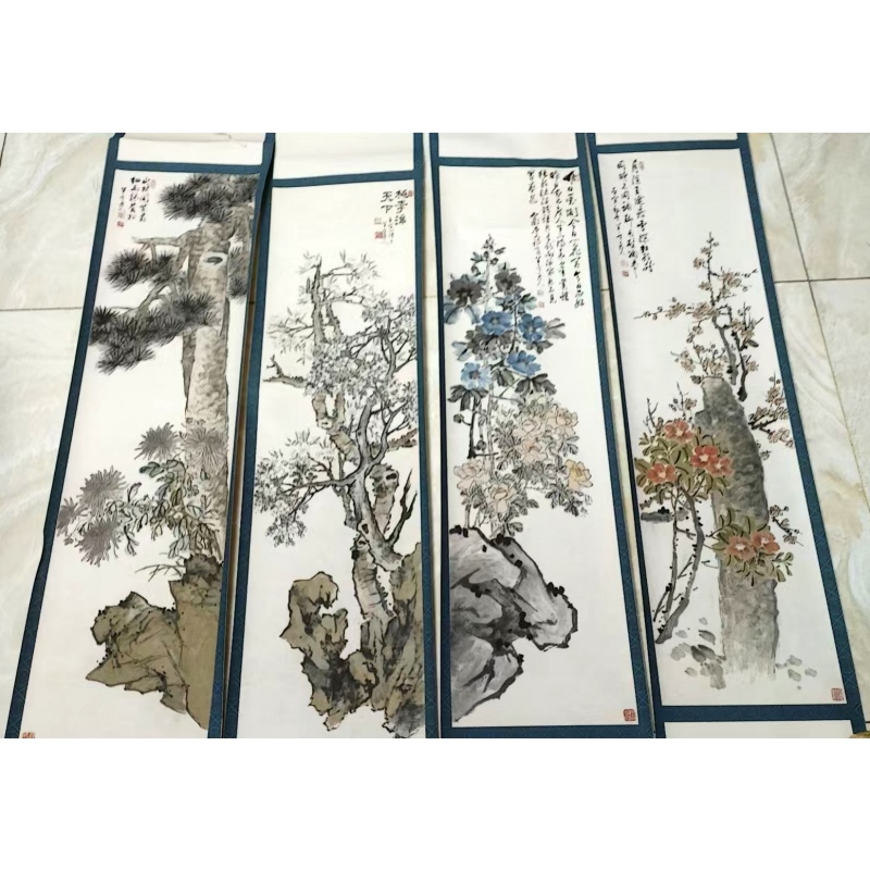 张善子四条屏AB0865