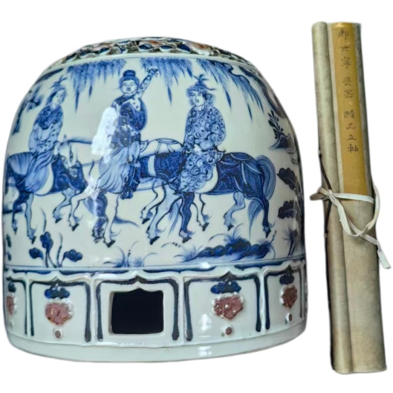 元青花釉里红人物故事图蒙古包AE0540