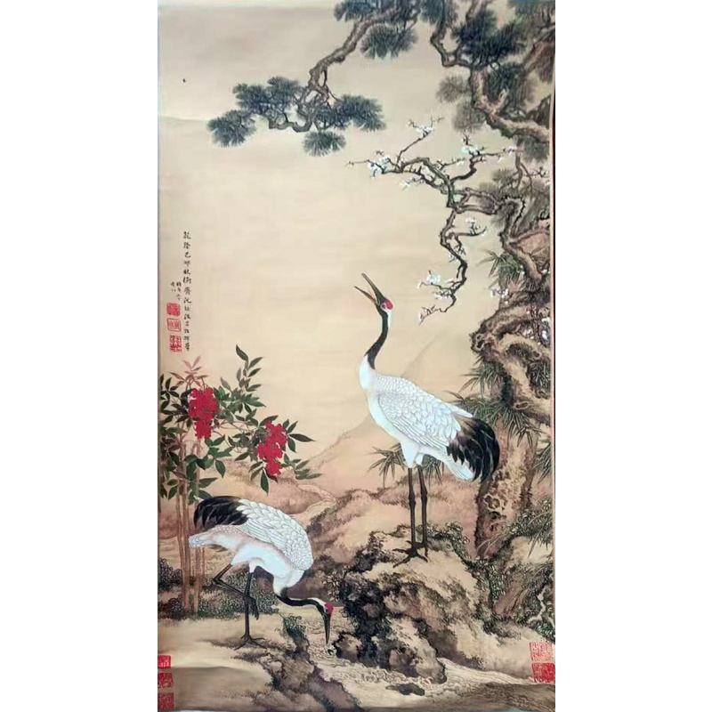 松梅双鹤图AH0506