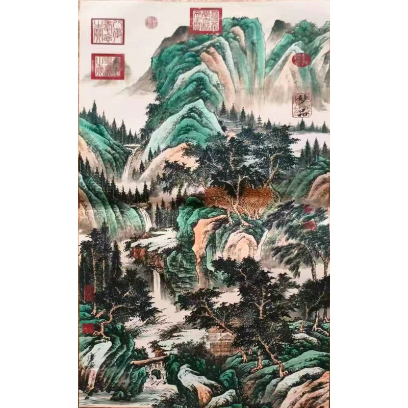 青绿山水图AB1016