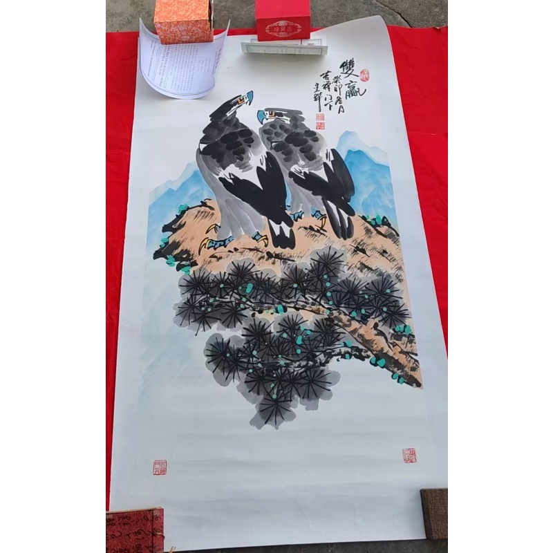 松鹰双赢图AB1004