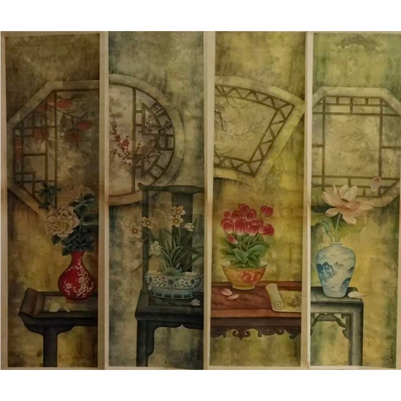 郎世宁四条屏AF0258